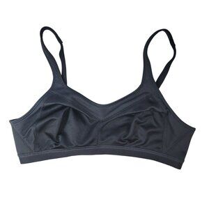 Playtex 18 Hour Wirefree Active Bra Black 40B Adjustable Straps Full Coverage